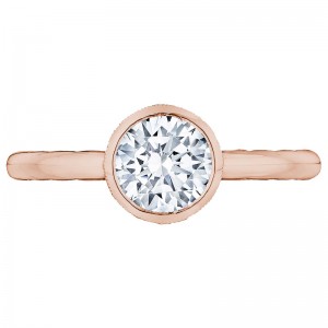 300-2RD-625PK Starlit Rose Gold Round Engagement Ring 0.75