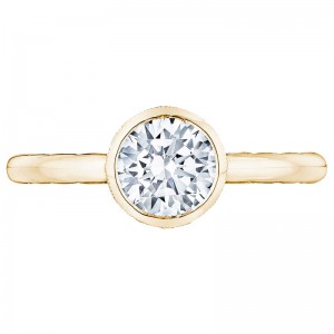 300-2RD-6Y Starlit Yellow Gold Round Engagement Ring 0.75