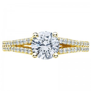 3001-Y Simply Tacori Yellow Gold Round Engagement Ring 0.75