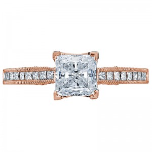 3005-PK Simply Tacori Rose Gold Princess Cut Engagement Ring 1.25