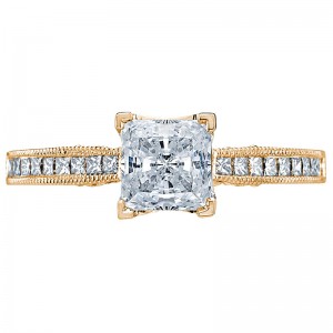 3005-Y Simply Tacori Yellow Gold Princess Cut Engagement Ring 1