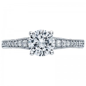 3006 Simply Tacori Platinum Round Engagement Ring 0.75