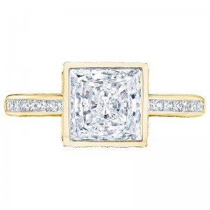 301-25PR-7Y Starlit Yellow Gold Princess Cut Engagement Ring 2