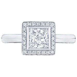 304-25PR-575 Starlit Platinum Princess Cut Engagement Ring 1