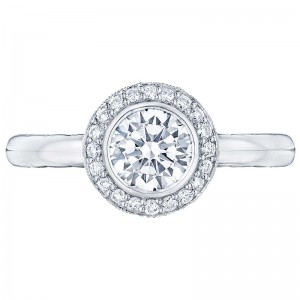 304-25RD-7W Starlit White Gold Round Engagement Ring 1.25