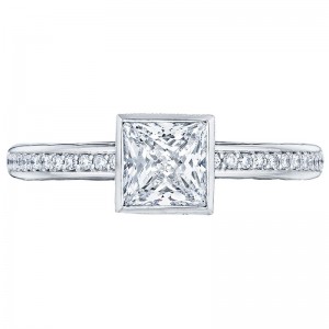 305-25PR-65W Starlit White Gold Princess Cut Engagement Ring 1.5
