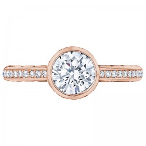 305-25RD-75PK Starlit Rose Gold Round Engagement Ring 1.5