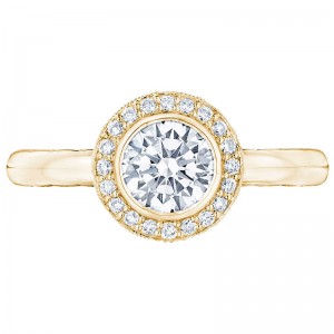 305-25RD-625Y Starlit Yellow Gold Round Engagement Ring 0.75