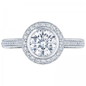 306-25RD-75W Starlit White Gold Round Engagement Ring 1.5