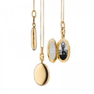 43124 Gold Locket In 18 Karat Yellow Gold On 18 Karat Yellow Gold 17" Length Open Link Chain