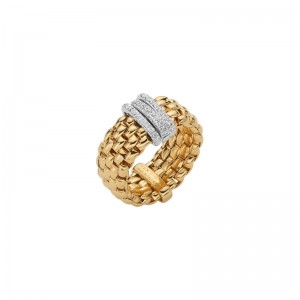 58704AX_PB_G_BBB_00M  Panorama Diamond Fashion Ring In 18 Karat White & Yellow Gold With Diamonds