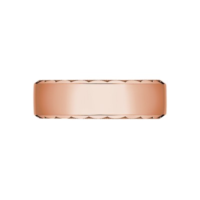 64-7 Sculpted Crescent Men's White Gold Wedding Band