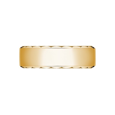 64-7 Sculpted Crescent Men's White Gold Wedding Band