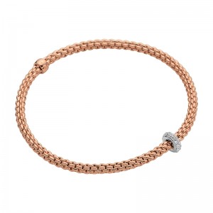 Flexible Diamond Bracelet in 18K White & Rose Gold 74508BX_BB_R_XBX