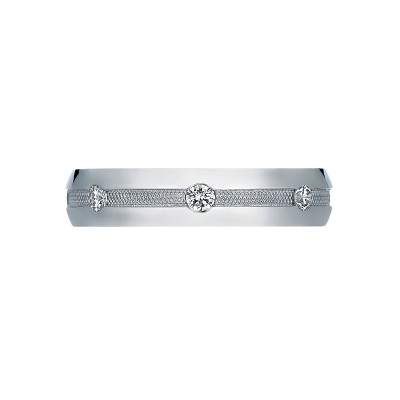 80-5D Sculpted Crescent Men's Platinum Wedding Band
