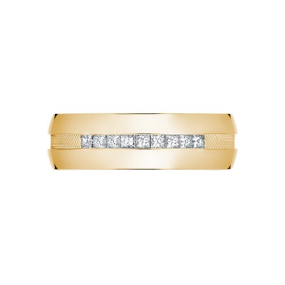 82-7D Sculpted Crescent Men's Platinum Wedding Band