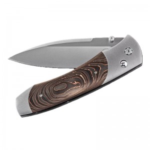 A300-6 Titanium Pocketknife With Stainless Blade And Carbon Fiber In Titanium