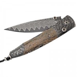 B10-MAMMUT Lancet Collection Fossil Inlay Folding Knife