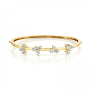 BR413M Montage Collection Diamond Cluster Bracelet In 18 Karat Yellow Gold