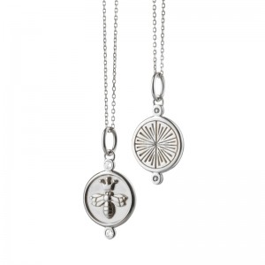 CH-41319 Sapphire Queen Bee Pendant In Sterling Silver