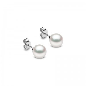 EYK109807-AA London Pearl Stud Earrings In 18 Karat White Gold With 2 Akoya Pearls