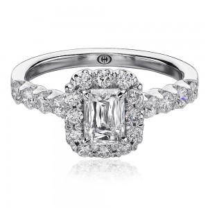 G52-EC075 Radiant Cut Engagement Ring