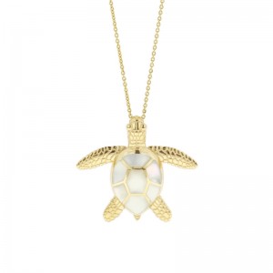 GPC276MW Turtle Pendant with inlay