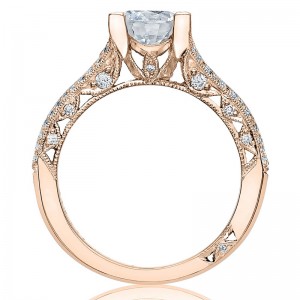 HT2513RD-6512XPK Classic Crescent Rose Gold Round Engagement Ring 1