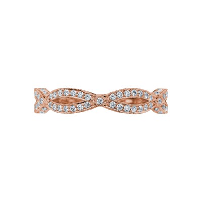 HT2528B12 Ribbon Women's Yellow Gold Wedding Ring