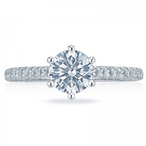 HT2546RD65 Petite Crescent Platinum Round Engagement Ring 1
