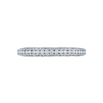 HT2550B12 Classic Crescent Women's Yellow Gold Wedding Band