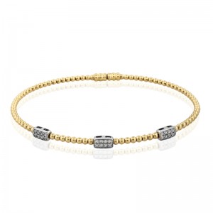 LB2346-Y Jewelry Diamond Bracelet In 18 Karat White & Yellow Gold