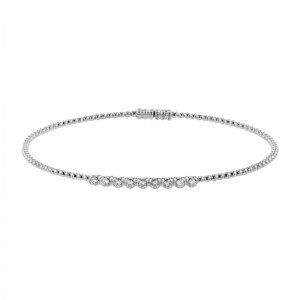 LB2519 Jewelry Diamond Bracelet In 18 Karat White Gold