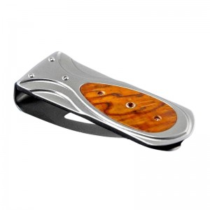 William Henry  M3BEECH Zurich Beech Money Clip, Titanium & Wood
