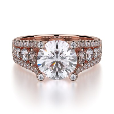 R306-2 Stella White Gold Round Engagement Ring 1.5