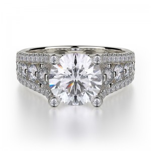 R306-3 Stella Platinum Round Engagement Ring 2.5