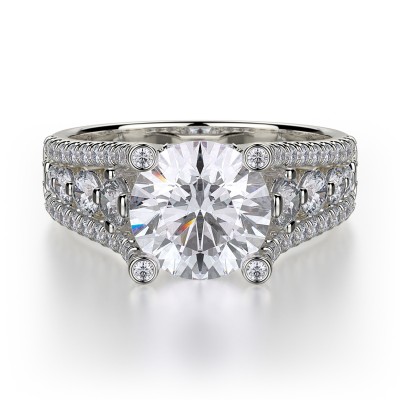 R306-2 Stella White Gold Round Engagement Ring 1.5