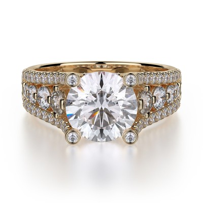 R306-2 Stella White Gold Round Engagement Ring 1.5