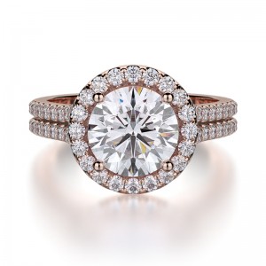R456-2 Europa Rose Gold Round Engagement Ring 1.5