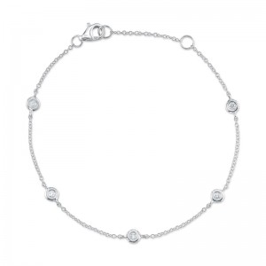 SC22003857 Bailey Collection Diamond Bracelet In 14 Karat White Gold