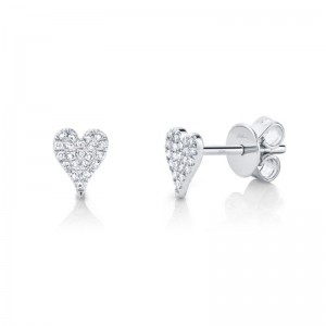 SC55006717 Kate Collection Stud Earrings In 14 Karat White Gold with Diamonds