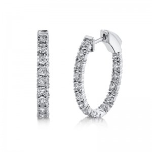 SC55009478 Stella Collection Oval Hoop Earrings In 14 Karat White Gold