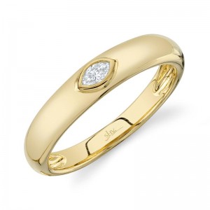 SC55023839 Bailey Diamond Marquise Bezel Band In 14 Karat Yellow Gold