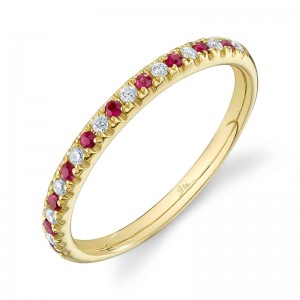 SC55025932 Eternal Collection Ruby & Diamond Ring In 14 Karat Yellow Gold