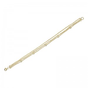 SC55028728 Kate Collection Diamond Faceted Ball Chain Bracelet In 14 Karat Yellow Gold