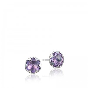 Tacori SE20801 Sterling Silver/18K Stud Earrings with Amethyst