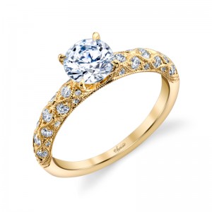 18K Yellow Gold Engagement Ring