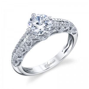 18K White Gold Engagement Ring