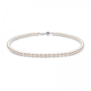 YK-X7018-7AA London Single Strand Pearl Necklace With 59 Akoya Pearls