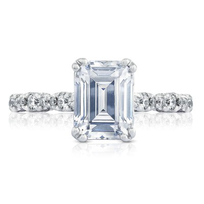 HT2558EC Emerald Solitaire Engagement Ring